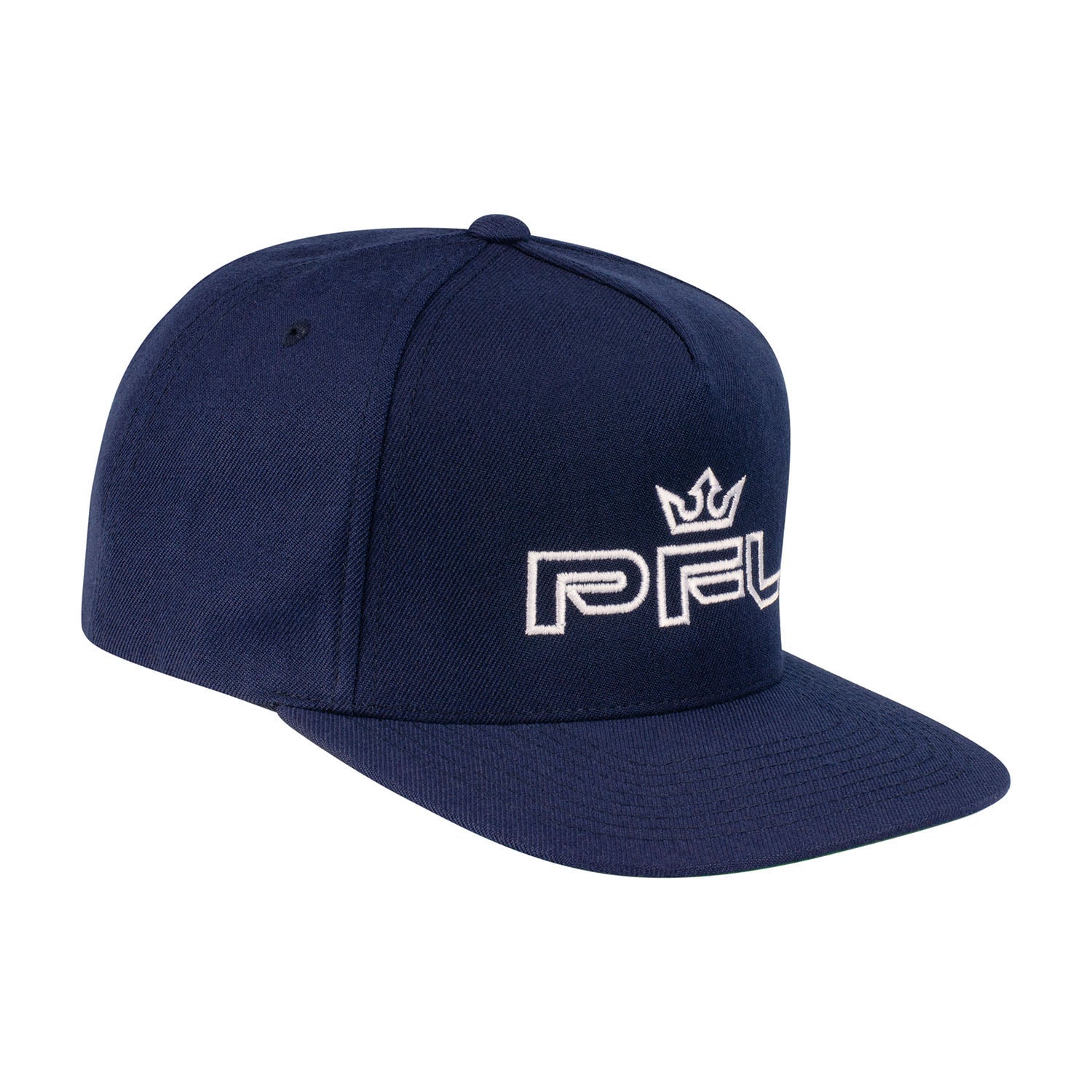 PFL Flatbill Snapback Hat in Navy - Left Side View