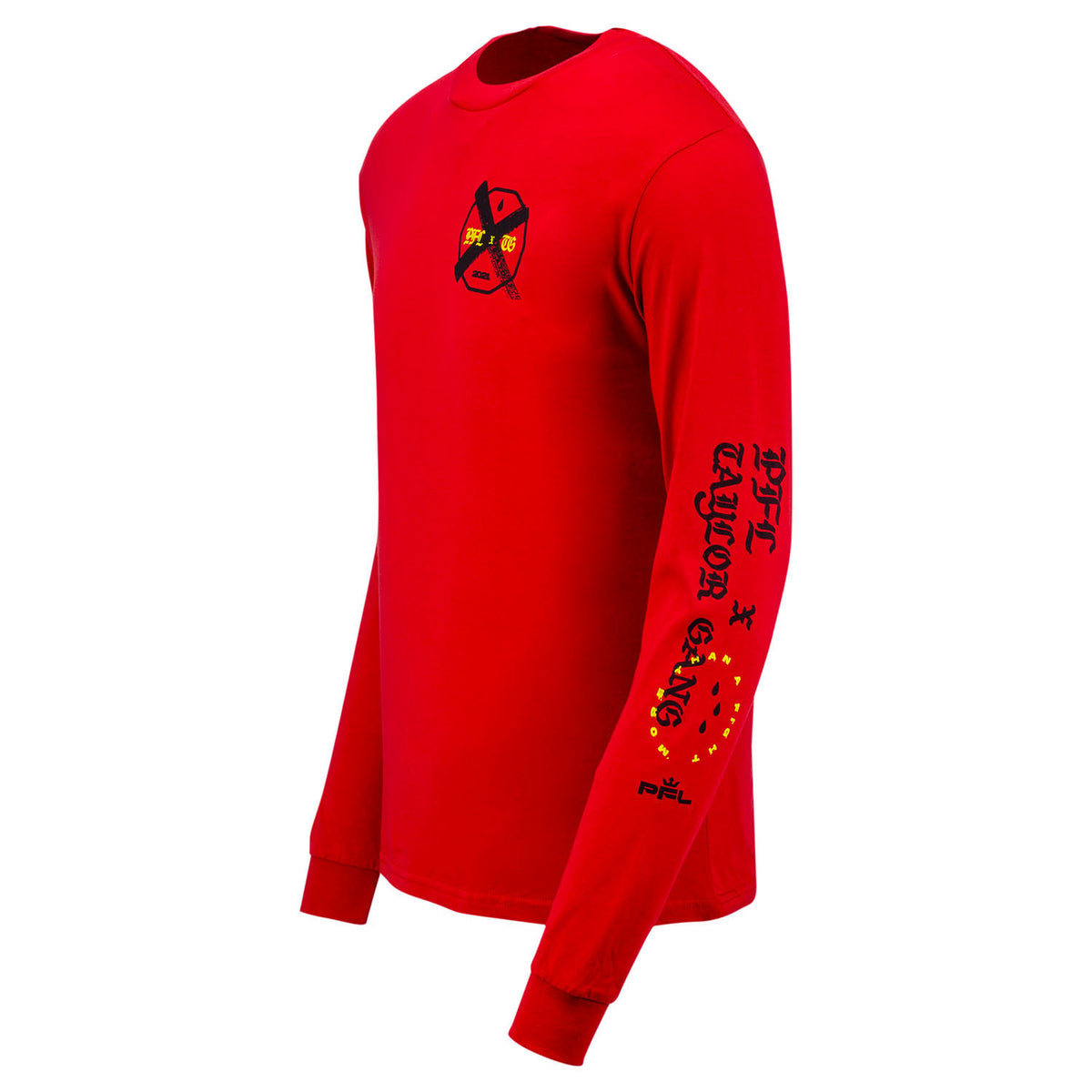 Taylor Gang x PFL “Step Into The Cage” Long-Sleeve in Red - Side View
