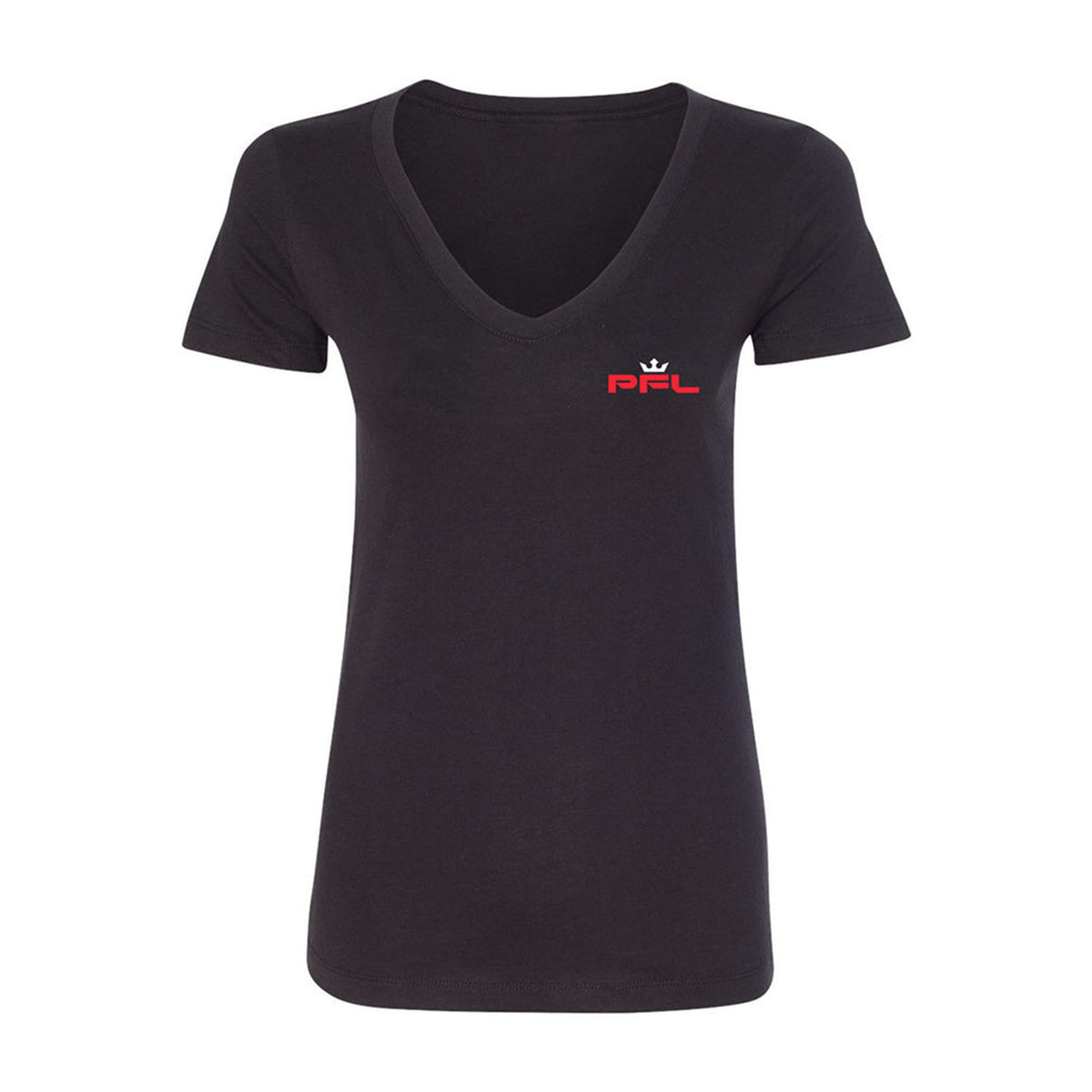 PFL Ladies Logo T-Shirt in Black - Front View