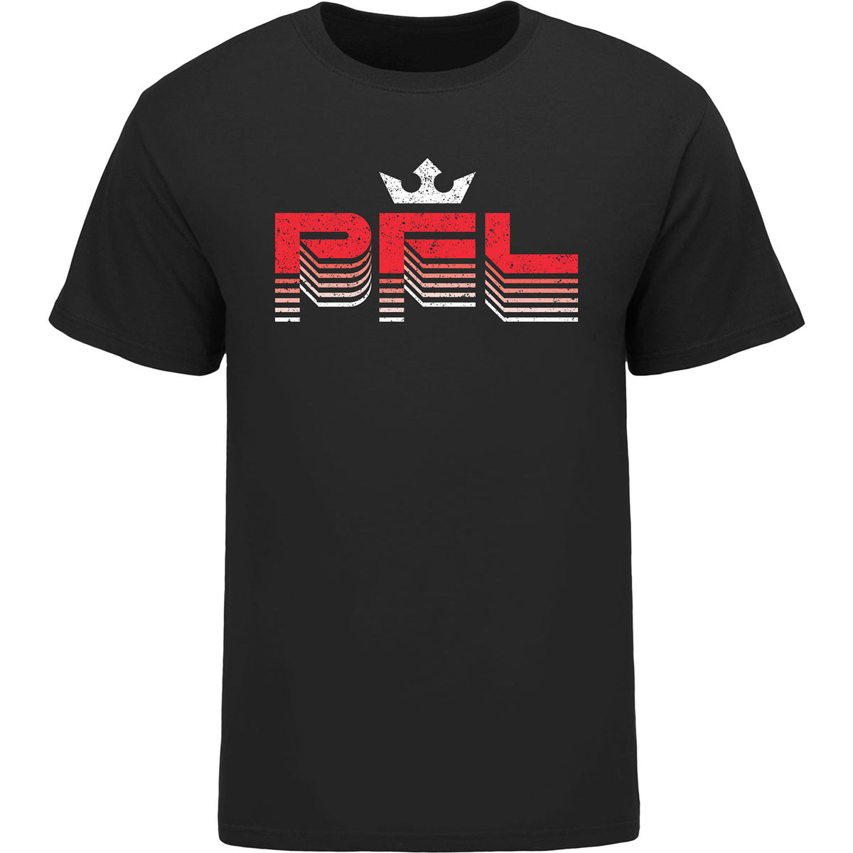 PFL Black Logo Fade T-Shirt - Front View