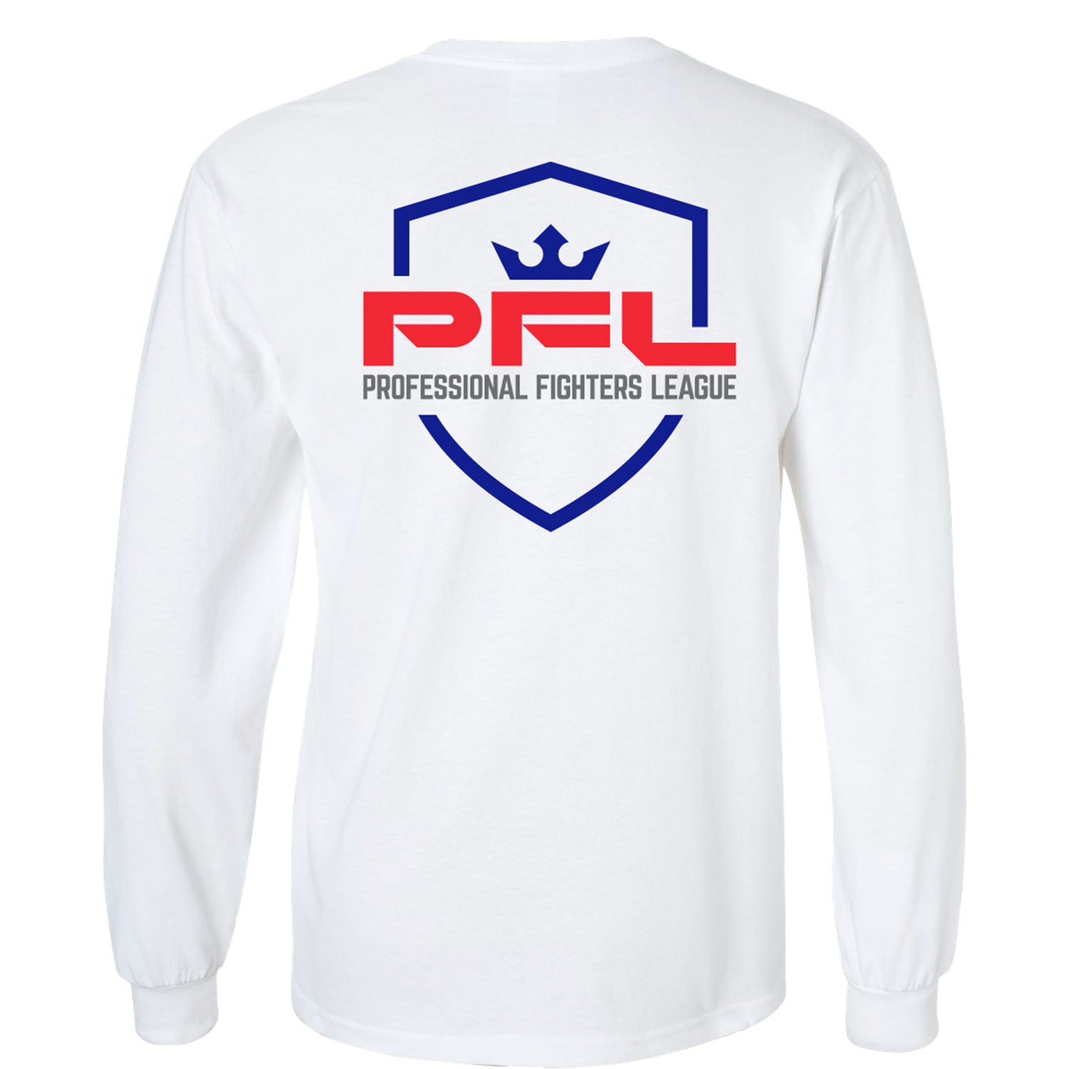 PFL White Logo Long-Sleeve T-Shirt - Back Copy