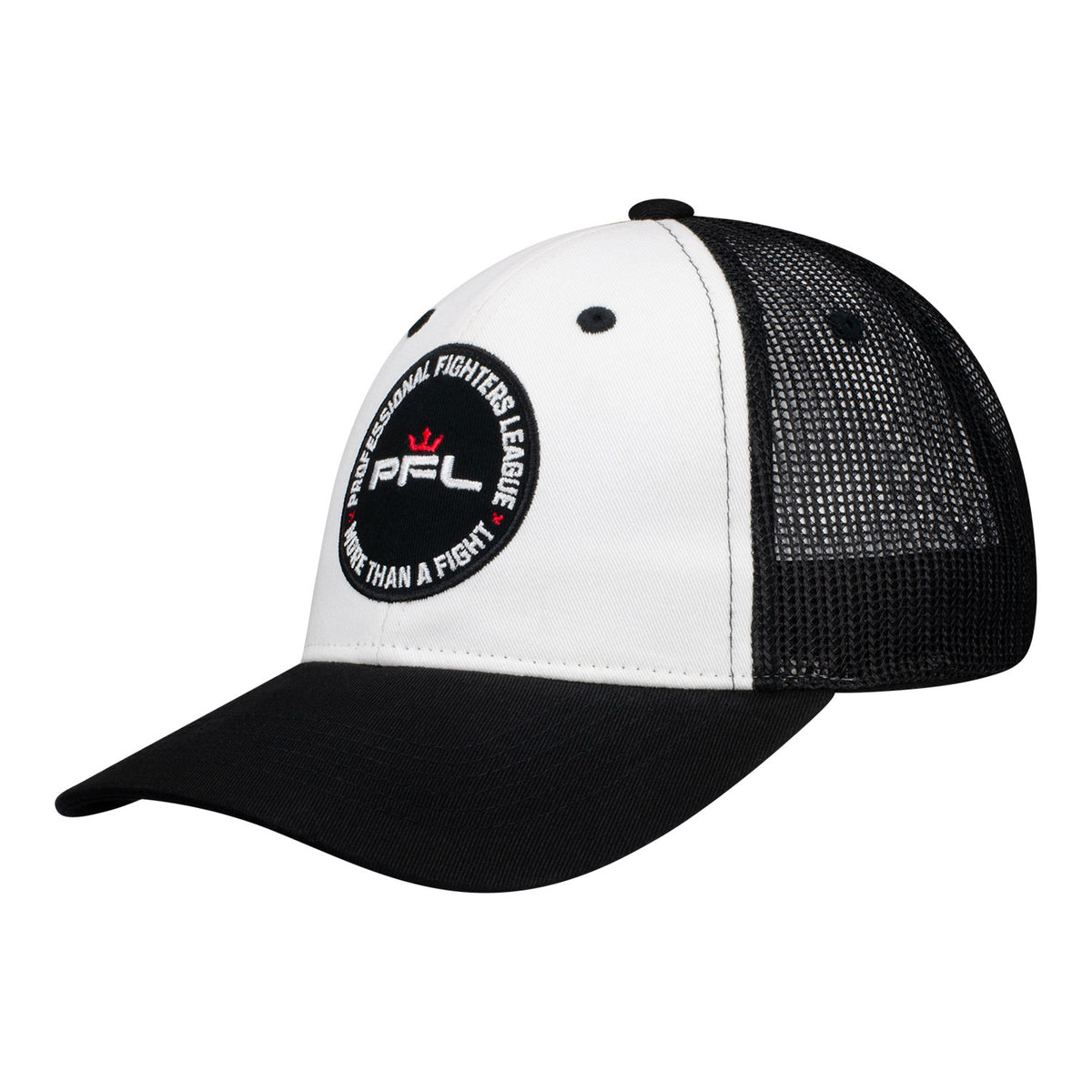 PFL White/Black Circle Shield Snapback Hat