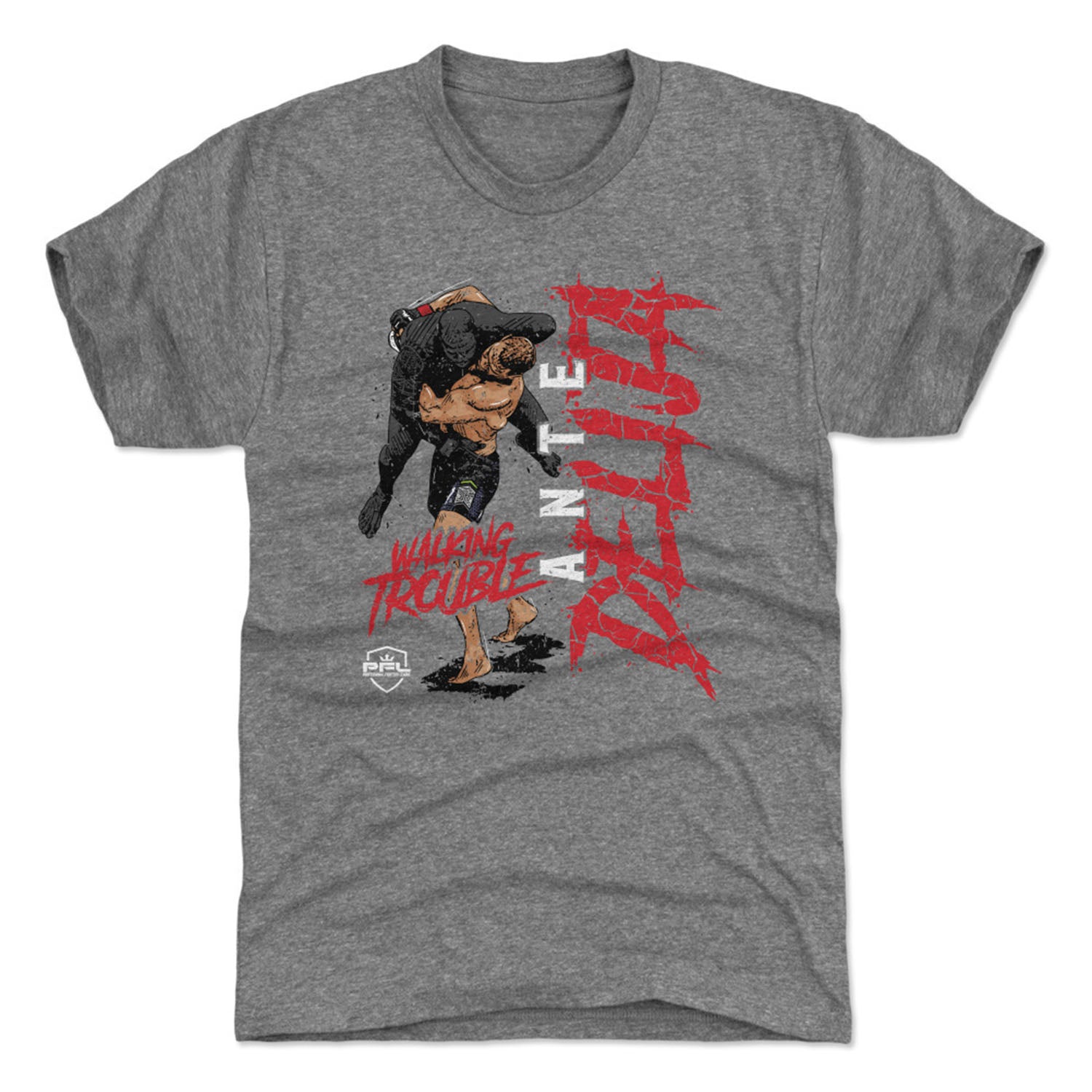 PFL Grey Ante Delija T-Shirt - Front View