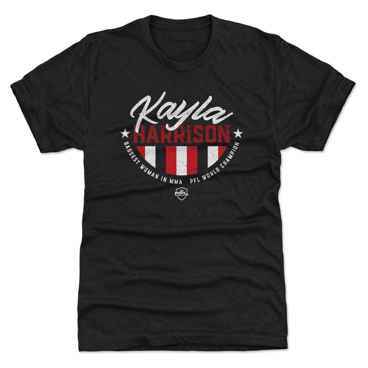 PFL Black Kayla Harrison T-Shirt - Front View