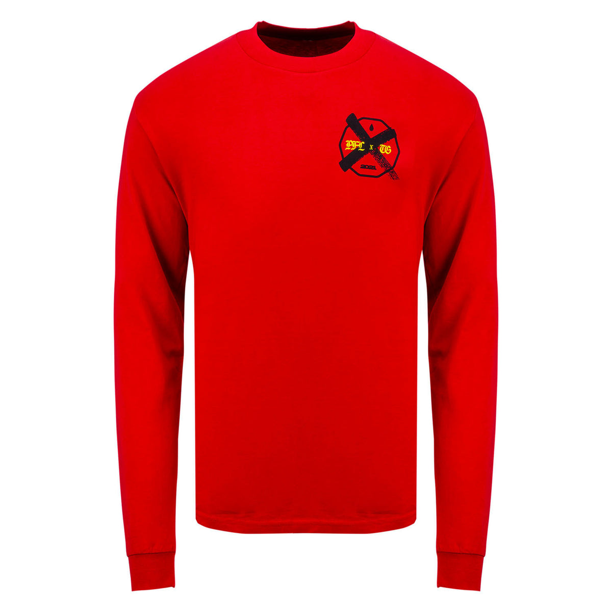 Taylor Gang x PFL “Step Into The Cage” Long-Sleeve in Red - Front View