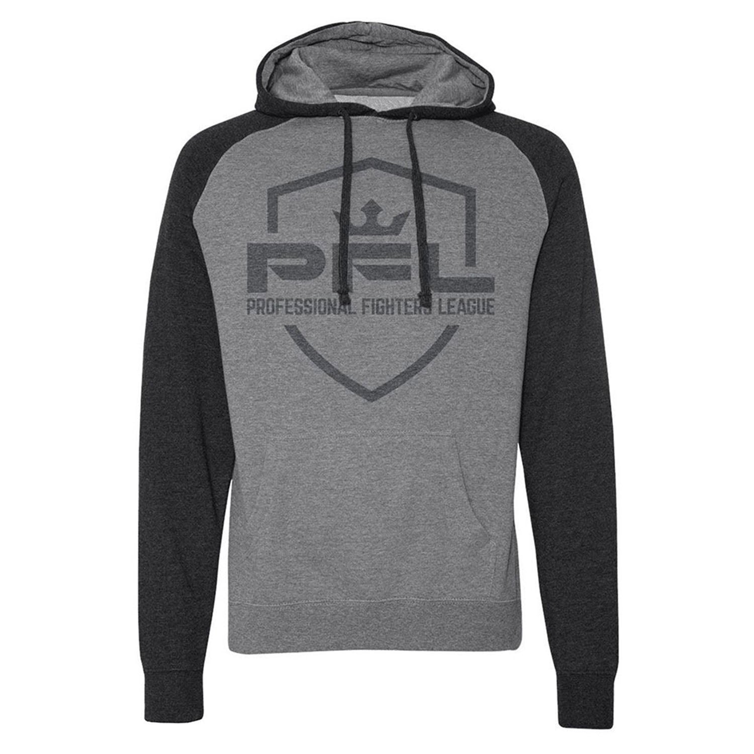 PFL Shield Logo Sweatshirt in Grey and Black - Front View