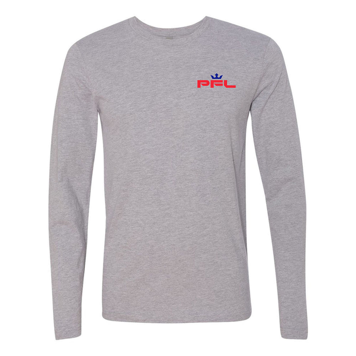 PFL Logo Long-Sleeve T-Shirt in Grey - Front View