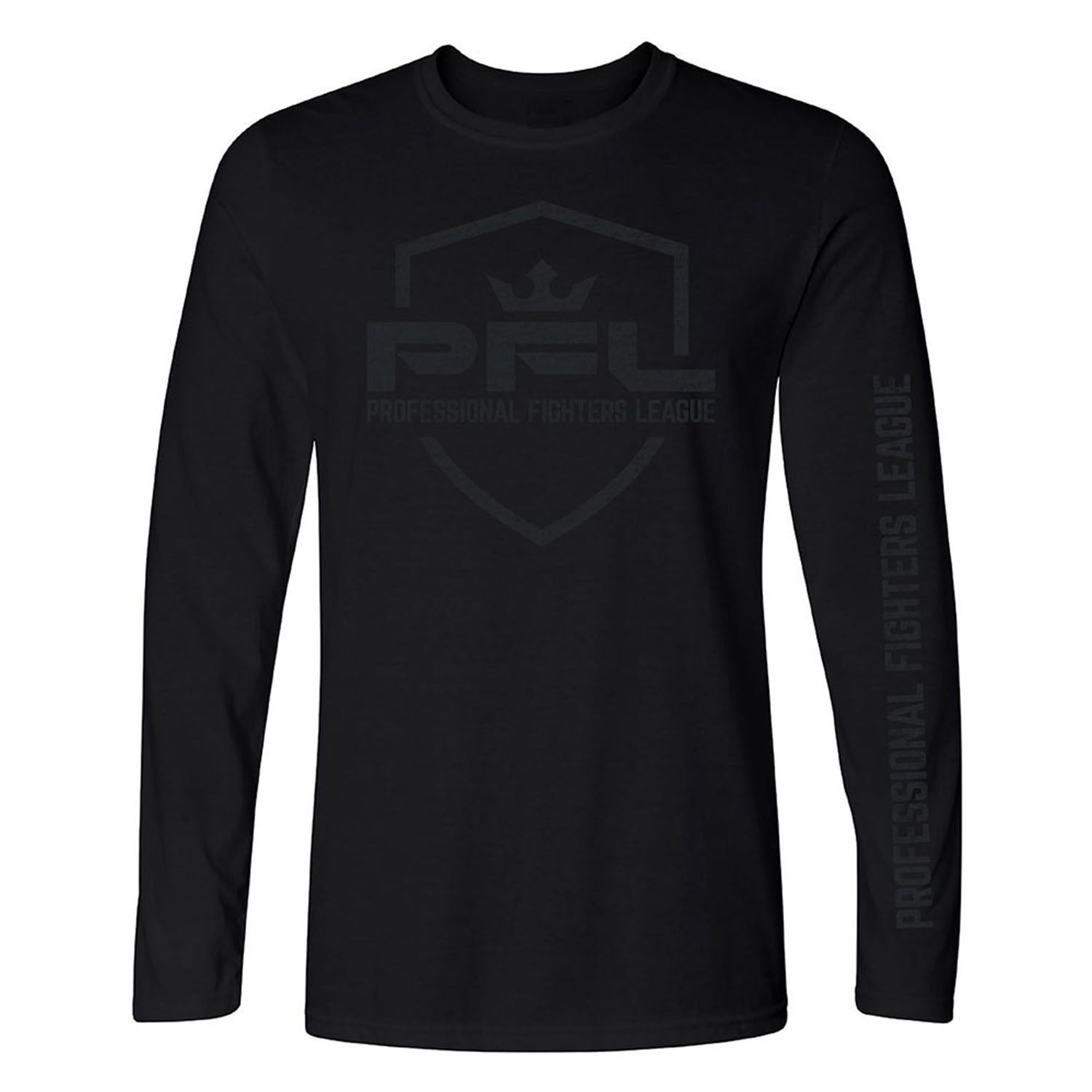 PFL Black Tonal Logo Long Sleeve T-Shirt - Shop PFL 