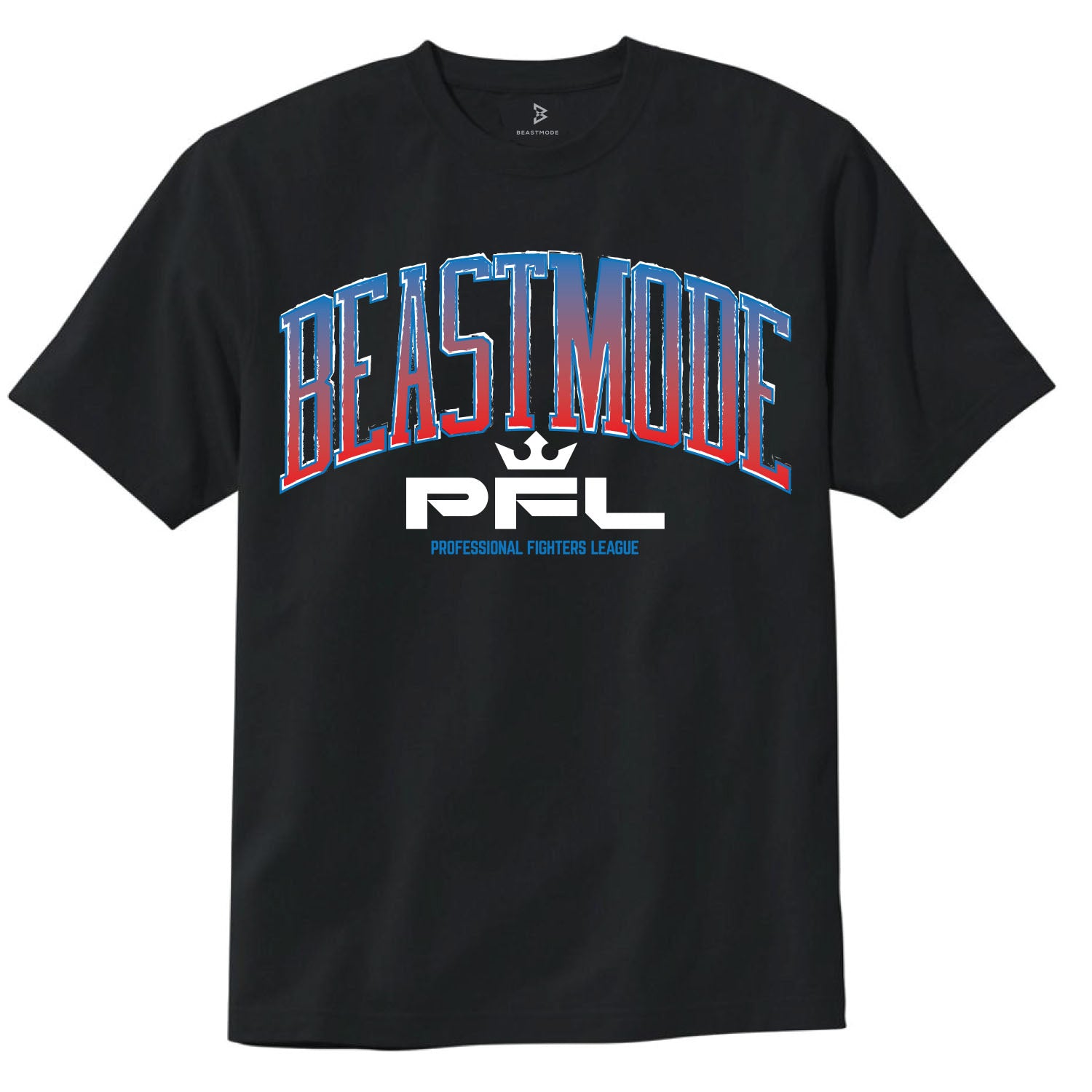 PFL x Beastmode Arch T-Shirt in Black - Front View